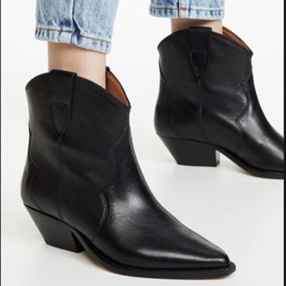 ISABEL MARANT STUDDED HEEL DEWINA ANKLE BOOTS - Picture 5 of 6